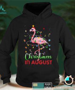 Funny Flamingo Christmas In August Xmas Summer Vacation T Shirt