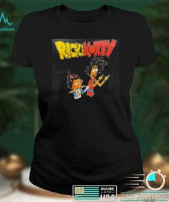 Funny Rick and Morty Meets Goku and Vegeta Anime Version T Shirt