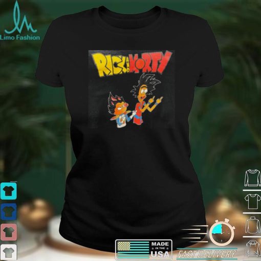 Funny Rick and Morty Meets Goku and Vegeta Anime Version T Shirt