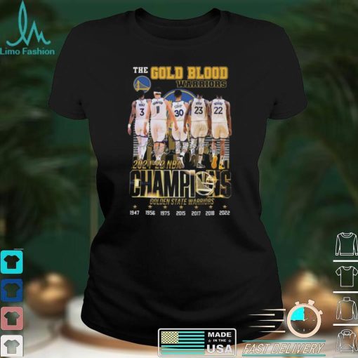 Golden State Warriors The Gold Blood Warriors 2021 22 NBA Champions 1947 2022 signatures shirt