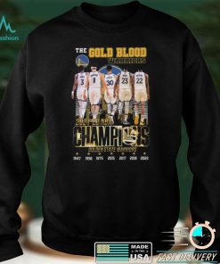 Golden State Warriors The Gold Blood Warriors 2021 22 NBA Champions 1947 2022 signatures shirt