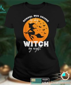 Halloween Witch School Bus Driver T Shirt 5
