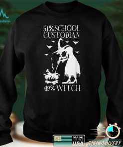 Halloween Witch School Custodian T Shirt 1