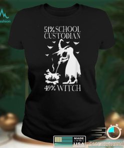 Halloween Witch School Custodian T Shirt 1