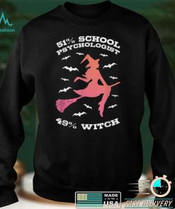 Halloween Witch School Psychologist T Shirt