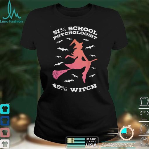 Halloween Witch School Psychologist T Shirt