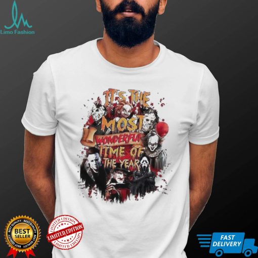 Horror Characters It’s The Most Beautiful Time Of The Year Halloween Shirt