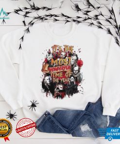 Horror Characters It’s The Most Beautiful Time Of The Year Halloween Shirt