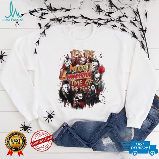 Horror Characters It’s The Most Beautiful Time Of The Year Halloween Shirt