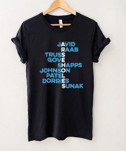 Javid Raab Truss Gove Shapps Johnson Patel Dorries Sunak T Shirt