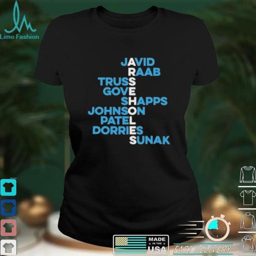 Javid Raab Truss Gove Shapps Johnson Patel Dorries Sunak T  Shirt