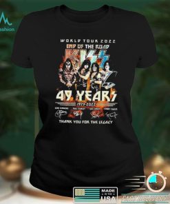 KISS Band Signatures Thank You For The Memories World Tour 2022 T Shirt