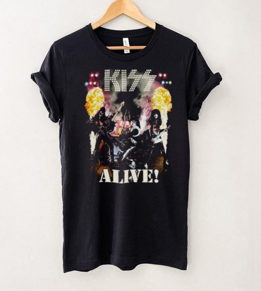 Kiss Alive! Vintage Unisex Short Sleeve Cotton Black T Shirt