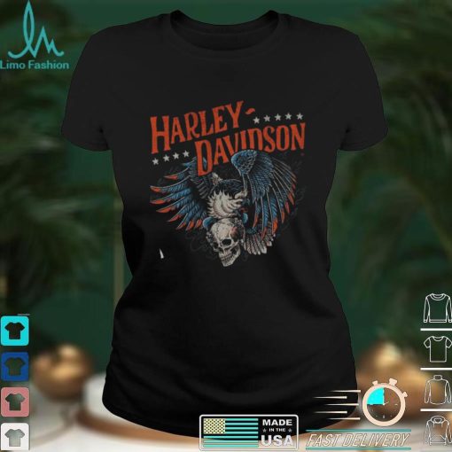 Legendary Harley Davidson Eagle Skull T Shirt