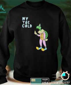 My Toe Cold party hat turtle art shirt