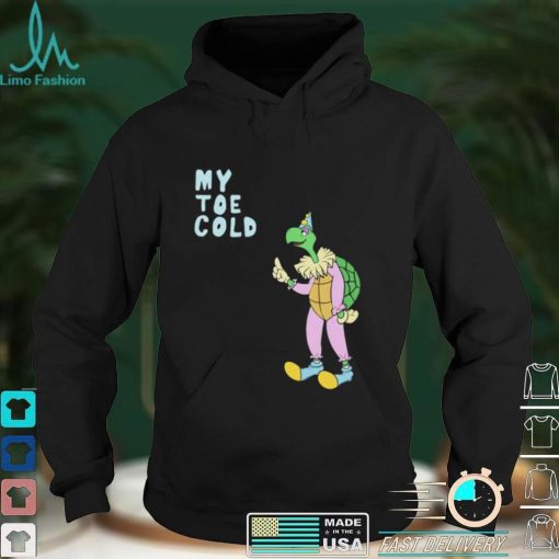 My Toe Cold party hat turtle art shirt