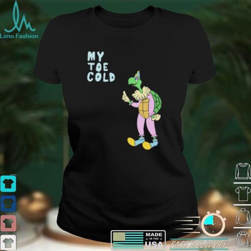 My Toe Cold party hat turtle art shirt