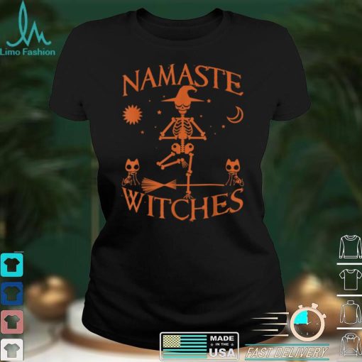 Namaste Witches Yoga Skeleton Namaskaram Yoga Instructor T Shirt