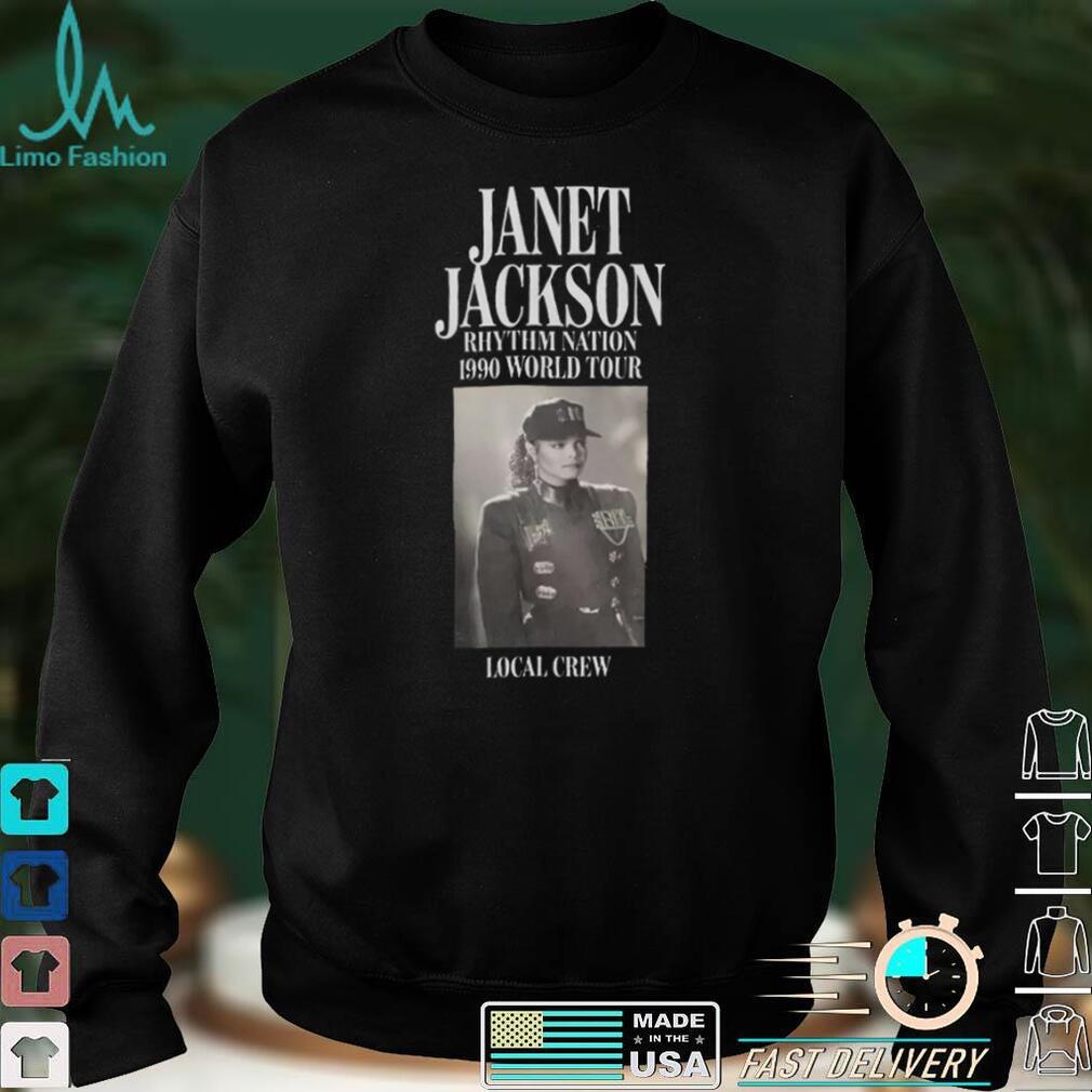 Official Janet Jackson Rhythm Nation 1990 World Tour Local Crew Shirt Official Janet Jackson Rhythm Nation 1990 World Tour Local Crew Shirt