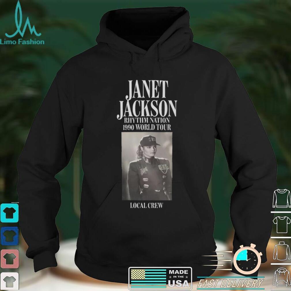 Official Janet Jackson Rhythm Nation 1990 World Tour Local Crew Shirt Official Janet Jackson Rhythm Nation 1990 World Tour Local Crew Shirt
