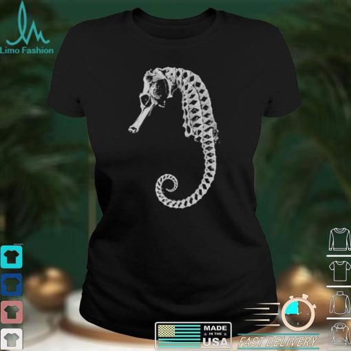 Seahorse Skeleton Halloween Sea Creature Unisex T Shirt