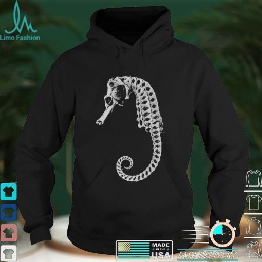 Seahorse Skeleton Halloween Sea Creature Unisex T Shirt