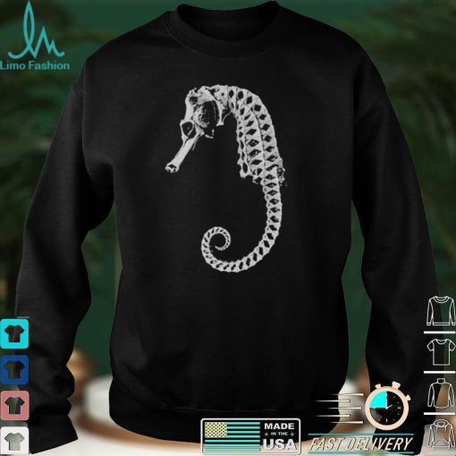 Seahorse Skeleton Halloween Sea Creature Unisex T Shirt