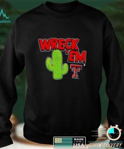 Texas Tech Red Raiders Wreck ’em cactus art shirt