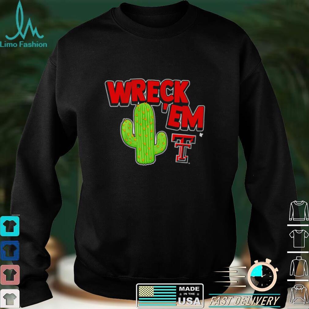 Texas Tech Red Raiders Wreck ’em cactus art shirt Texas Tech Red Raiders Wreck ’em cactus art shirt