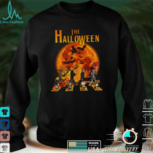 The Halloween Horror Movie And Peanuts Snoopy Red Moon T Shirt