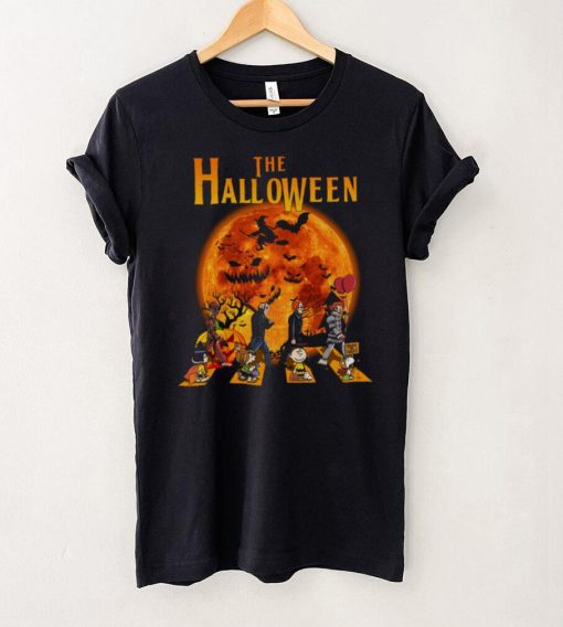 The Halloween Horror Movie And Peanuts Snoopy Red Moon T Shirt