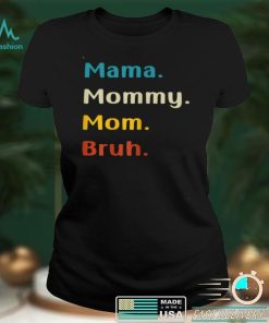 Womens Mama Mommy Mom Bruh Tee Leopard Mother’s Day Funny T Shirt