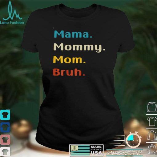 Womens Mama Mommy Mom Bruh Tee Leopard Mother’s Day Funny T Shirt