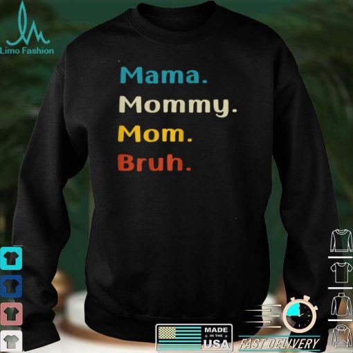 Womens Mama Mommy Mom Bruh Tee Leopard Mother’s Day Funny T Shirt