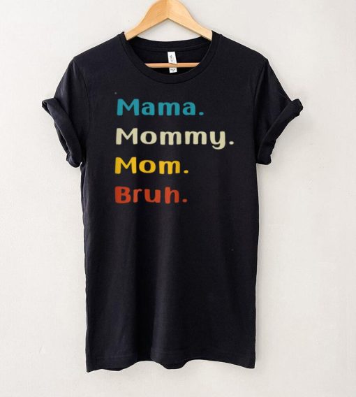 Womens Mama Mommy Mom Bruh Tee Leopard Mother’s Day Funny T Shirt