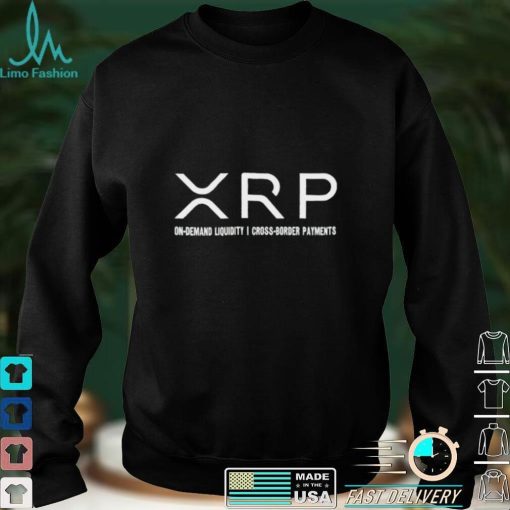 XRP on demand liquidity cross border logo shirt