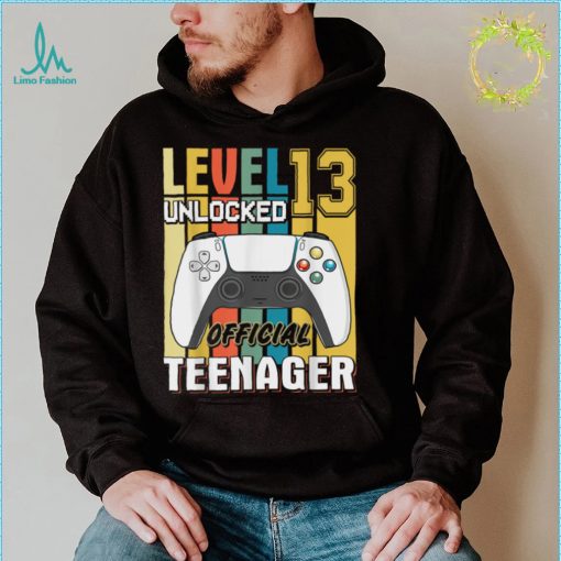 13th Birthday Boy Shirt Level 13 Unlocked Official Teenager T Shirt