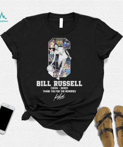 1934 2022 bill russell thank you for the memories signatures shirt 1