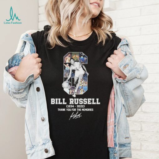 1934 2022 bill russell thank you for the memories signatures shirt 1