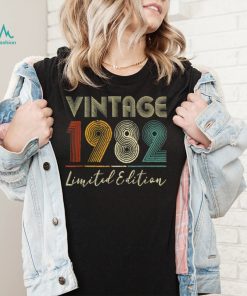 40 Year Old Gifts Vintage 1982 Limited Edition 40th Birthday T Shirt
