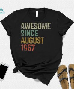 55th Birthday Gifts Awesome Since August 1967 55 Year Old T Shirt