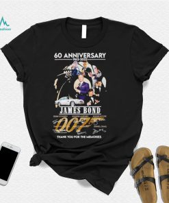 60 anniversary 1962 2022 James Bond thank you for the memories shirt