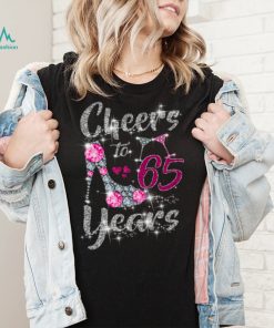 65th Birthday Gifts Cheers To 65 Year Old Wine high heels Long Sleeve T Shirt
