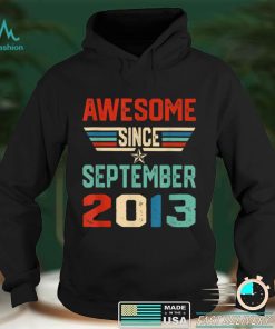 9th Birthday Gift 9 Years Awesome Since September 2013 T Shirt