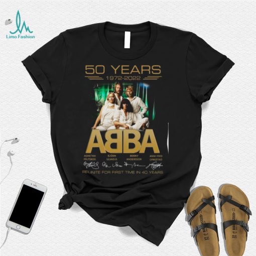 ABBA 50th Anniversary 1972   2022 Signature Thank You For The Memories T shirt