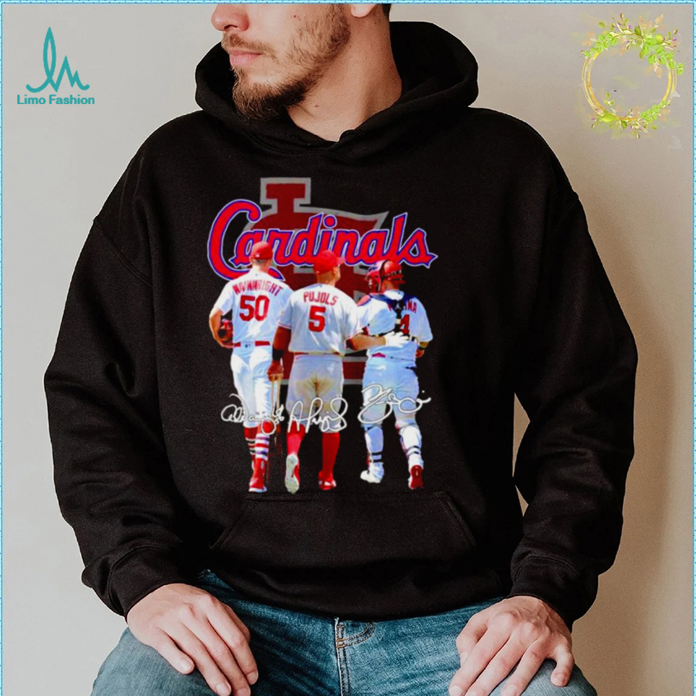 2022 St Louis Cardinals Adam Wainwright Albert Pujols And Yadier Molina T- shirt
