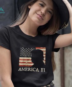 America First 2024 Pro Trump Silhouette US Flag Vintage Shirt