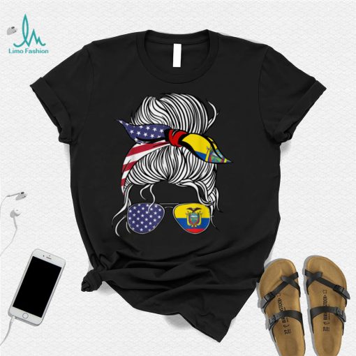 American Ecuadorian Patriot Flag Women Girl Ecuador Grown T Shirt