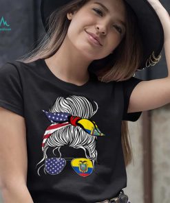 American Ecuadorian Patriot Flag Women Girl Ecuador Grown T Shirt