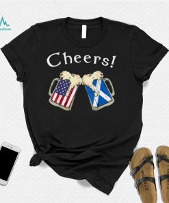 American Scottish Patriot US Flag Beer Drinks Scotland Grown T Shirt